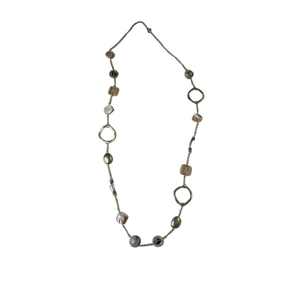 Blue Gold Beaded Statement Necklace Earrings Set Fashion Jewelry u - Picture 6 of 6